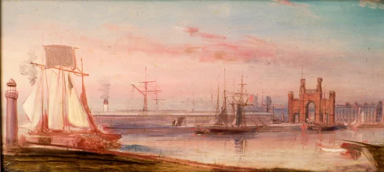 Earl Grey Dock, met schip 