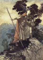 Brunhilde. Illustratie voor Richard Wagners Het Rijngoud en De Walkure, 1910