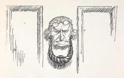 Voordeurklopper met het gezicht van Scrooge