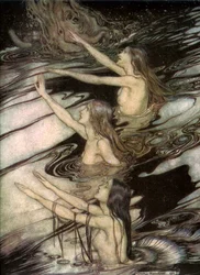 De Rijnmeisjes, uit Siegfried en De Schemering der Goden door Richard Wagner, 1911