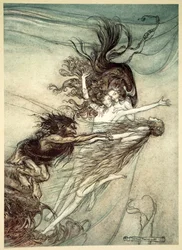De Rijndochters plagen Alberich, 1910