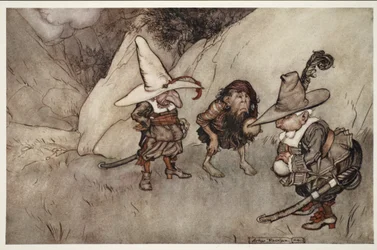 Hun gezichten waren ook eigenaardig.. uit Rip Van Winkle door Washington Irving, pub. 1910