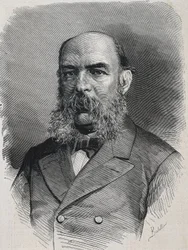 AMADOR DE LOS RIOS, Jose (1818-1878). Engelse historicus en semitisch. La Ilustracion Espanola y Americana. Gravure.