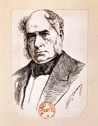 BESSEMER Sir Henry, Engels uitvinder en ingenieur (tekening)