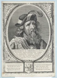 Graaf van Holland Diederik II (prent)