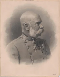 Keizer van Oostenrijk Franz Joseph I (prent)