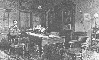 Portret van Arthur Conan Doyle (gravure)