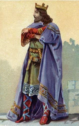 Portret van Caribert, koning van de Franken .