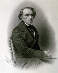 Portret van Giacomo Mayerbeer (ets)