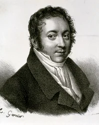 Portret van Gioachino Antonio Rossini (ets)