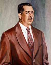 Portret van president Lazaro Cardenas del Rio (olieverf op doek, ca. 1940)