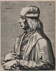 Portret van Quentin Matsys of Massys of Metsys of Matsijs 1466 - 1530 Schilder in de Vlaamse traditie