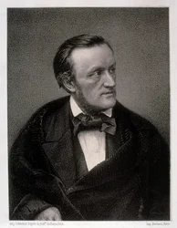 Portret van Wilhelm Richard Wagner (ets)