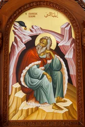 Sint Elias icoon. Kathedraal, Harissa, 2022 (foto)