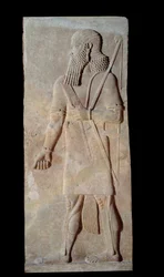 Strijder in wapenrusting uit het hof van het paleis van de koning van Assyrië Sargon II