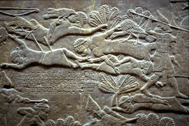 Ashurbanipal in de Slag bij Til-Tuba