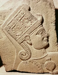 Reliëf met het hoofd van een jonge prins, uit Carchemish, Turkije, Neo-Hettitisch, 10e-8e eeuw v.Chr.