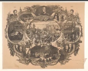 Gedenkplaat bij de novemberfeesten in 1863