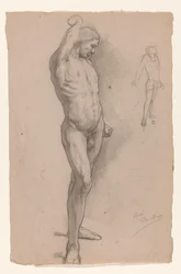 Mannelijk naakt, van voren