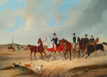 Ruiterkavalkade met honden