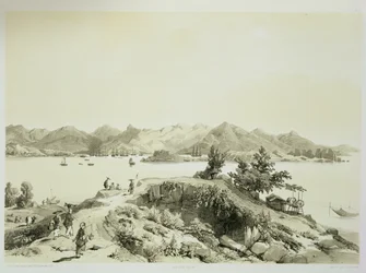 De baai en het eiland van Hong Kong, plaat 4 uit 