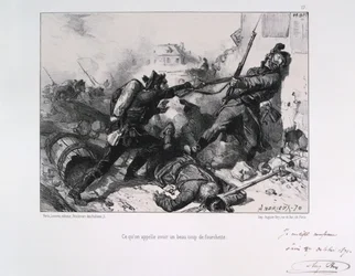 Man-tegen-man gevecht, Beleg van Parijs, Frans-Pruisische Oorlog, 1870-1871