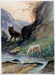 Illustratie van de fabel 