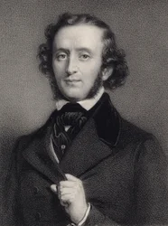 Portret van de pianist en componist Felix Mendelssohn Bartholdy 1809-1847