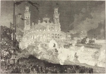 14 juli. Verlichting van het Palais du Trocadéro
