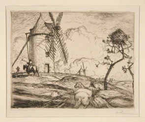 Aankomst bij de molen (Saint-Jean-de-Monts)
