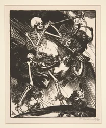 La Mort et les Passions vont fondre sur le Monde, uit La Guerre de 1914, eerste serie, nr. 7