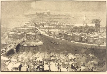 Parijs onder Sneeuw, Uitzicht vanaf St.-Gervais