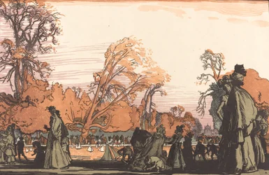 Vijver in de Tuilerieën Le bassin des Tuileries, 1898