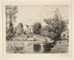 Oude Voetbrug, Oevers van de Kleine Morin