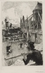 Op de daken bij de Notre Dame