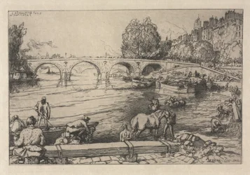 De waterplaats bij Mariebrug