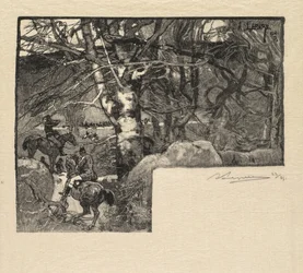 Fontainebleau Bos: Jacht op Mont-Gérard La Forêt de Fontainebleau, 1890