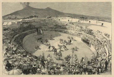 Italië. Het Festival van Pompei, Het circus van gladiatoren, 1884
