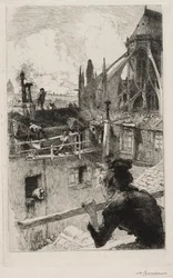 Op de daken bij de Notre Dame