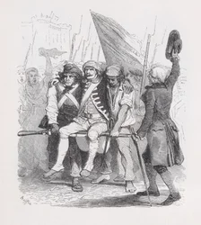 Veertiende juli, uit The Complete Works of Béranger, 1836. Makers: Auguste Raffet, Lacoste, Eugène Guillaumot