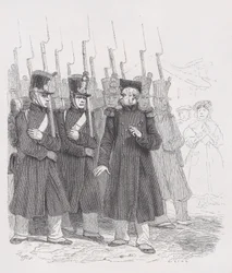 De oude korporaal uit De volledige werken van Béranger, 1836
