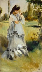 Vrouw in een park