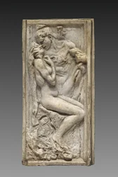Minnaars (Les amants), ca. 1880-85 (origineel model) (gips gevernist lichtbruine kleur)