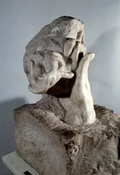 De hand van God, marmeren sculptuur, 20e eeuw, Parijs, Musée Rodin