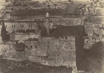 Jeruzalem. Omheining van de Tempel. El-Aksa Moskee, Zuidwest Hoek