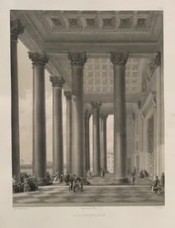 Het noordportaal van de Sint-Isaacskathedraal Uit: De Bouw van de Sint-Isaacskathedraal, 1845