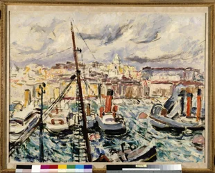 Sleepboten in de haven van Marseille
