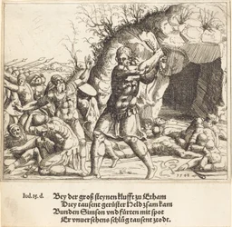Simson doodt de Filistijnen, 1548