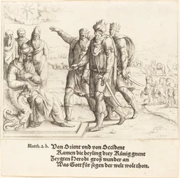 De Drie Koningen Vertellen Herodes over de Geboorte van Christus