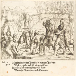 De Twaalf Stenen, en de Wateren van de Jordaan worden Gescheiden
